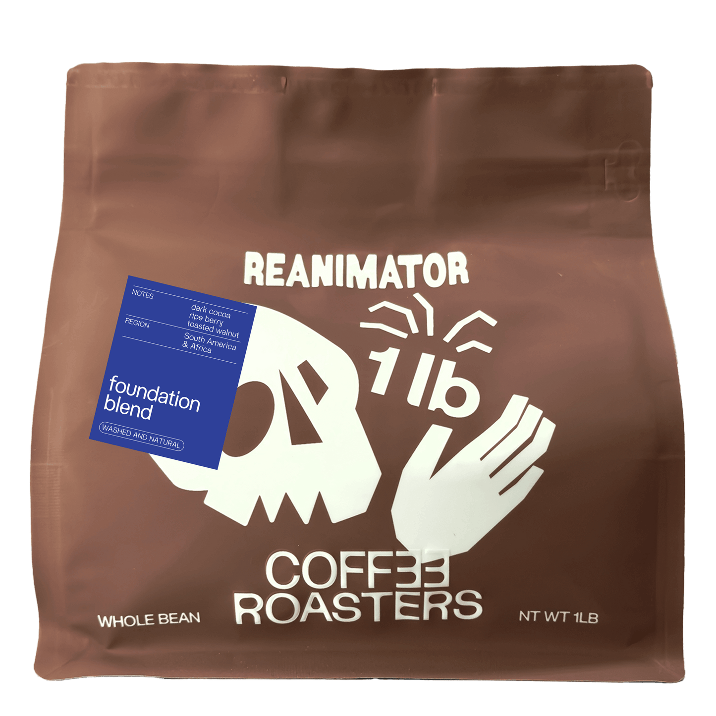 Foundation Blend. Specialty coffee blend. ReAnimator Coffee roasters. Whole bean coffee. Medium roast coffee blend.