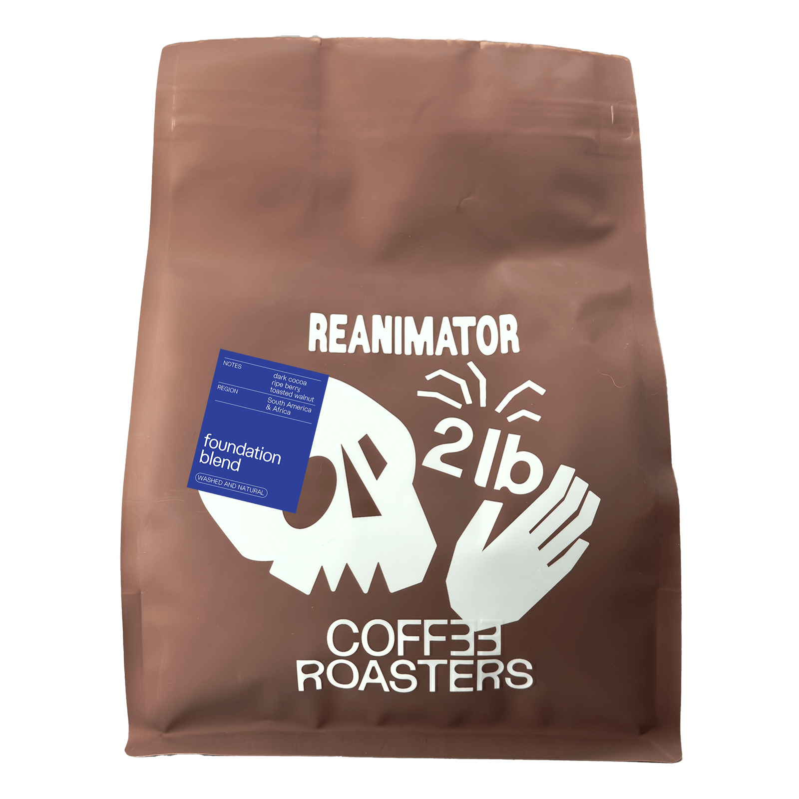 Foundation Blend. Specialty coffee blend. ReAnimator Coffee roasters. Whole bean coffee. Medium roast coffee blend.