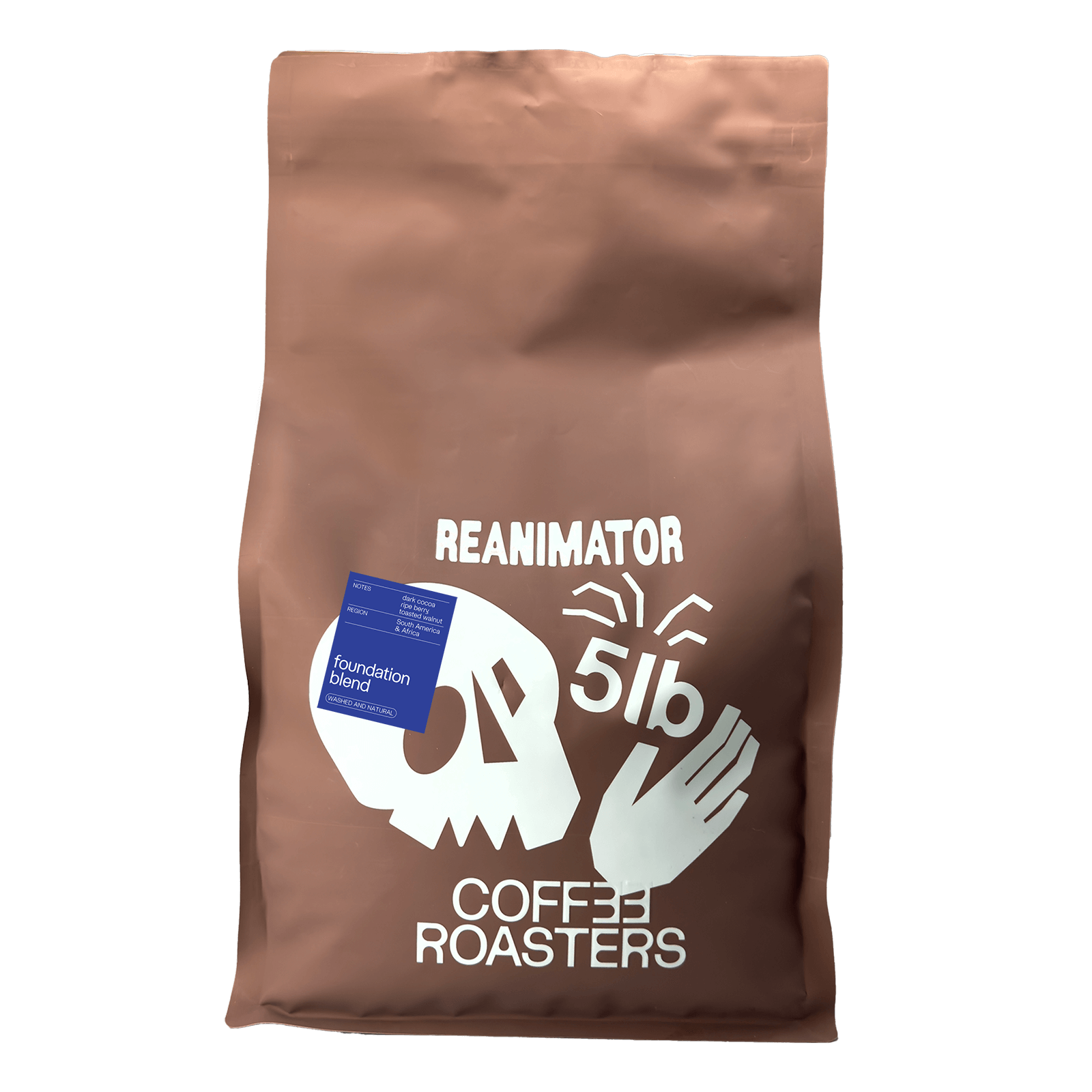 Foundation Blend. Specialty coffee blend. ReAnimator Coffee roasters. Whole bean coffee. Medium roast coffee blend.